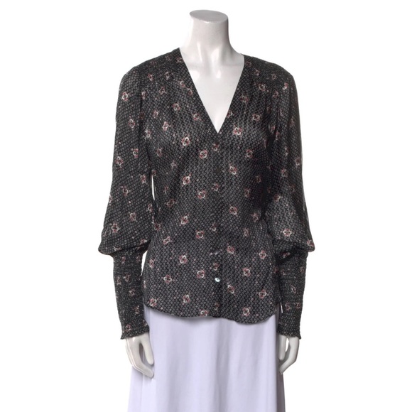 Veronica Beard Maree Silk Floral Blouse - Picture 2 of 10